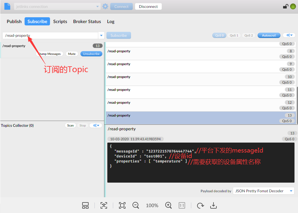 订阅topic